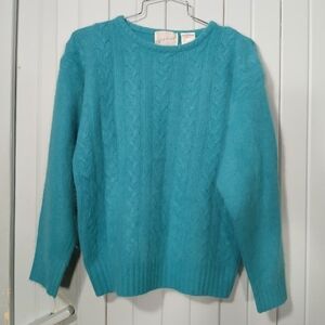 Cozy Angora/wool Cable Knit Sweater